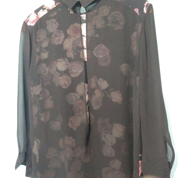 ARITZIA Wilfred Silk Floral Back Slit Blouse - Picture 8 of 12